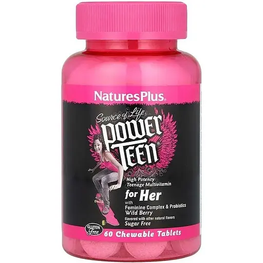 Витаминно-минеральный комплекс Nature's Plus Power Teen Hers Chewable 60 tabs (1086-2022-10-2865)