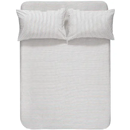 Простирадло на резинці з наволочками Lotus Home Timeless 180х200 см антрацит (svt-2000022350303)