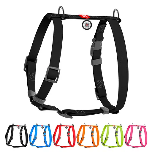 Шлей для собак водостойкий анатомический Н-образный Waudog Waterproof с QR-паспортом пластиковая пряжка-фастекс М Ш 20 мм А 40-66 - фото 4