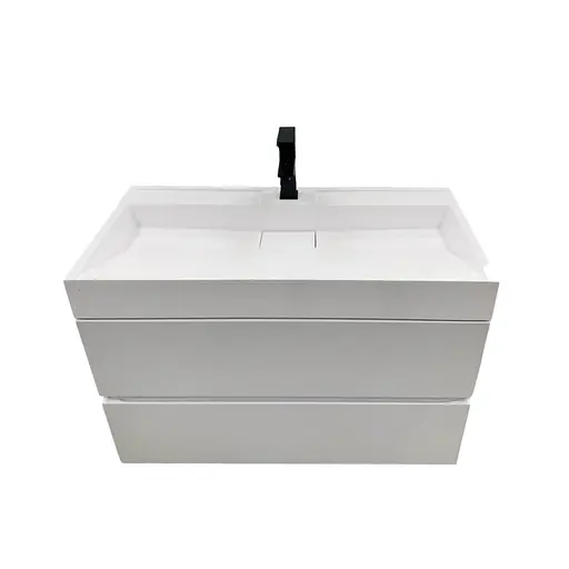 Раковина Adamant умывальник VISION искусственный камень прямоугольная - фото 7