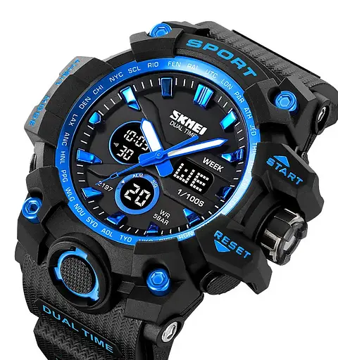Годинник чоловічий наручний спортивний Skmei 2197 Синій - фото 3