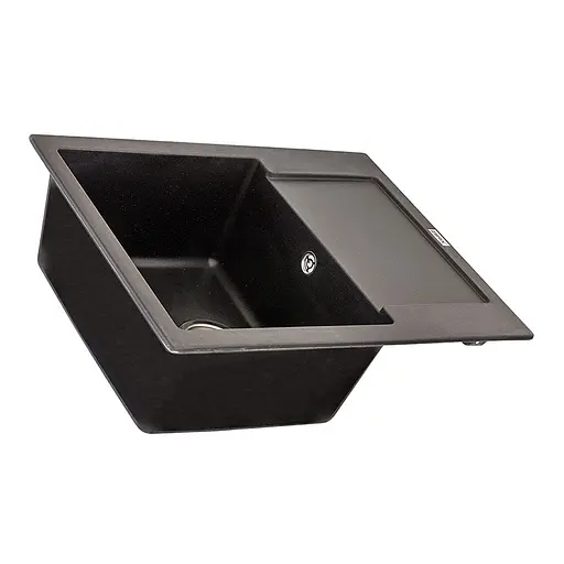 Кухонна мийка Zerix ZS-6250S-14 Black metallic ZX4594, Чорний матовий - фото 2