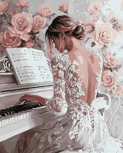 Набір для розпису по номерах Елегантний етюд, Ideyka, 40x50 см, КНО8549