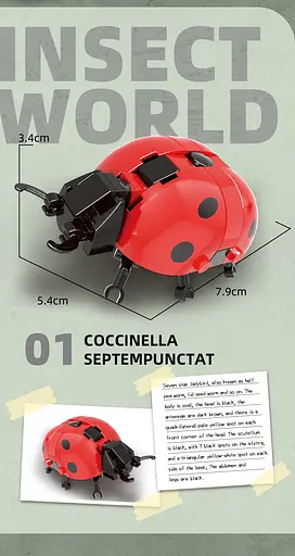 Конструктор насекомые  WOMA развивающий научный 8в1 живой мир 600 деталей - фото 5