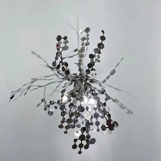 Светильник из гибких дисков металла на 3 подвеса Line.F M 219/3 CH - фото 3