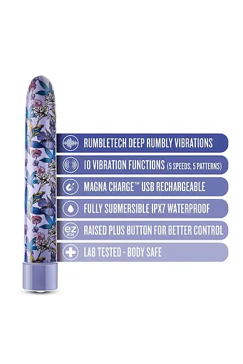 Вібратор Blush Limited Addiction Floradelic 17.8 см фіолетовий - фото 5