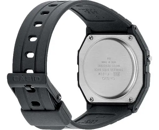 Чоловічі кварцові наручні годинники Casio оригінал Японія Collection F-91W-1YEG - фото 3