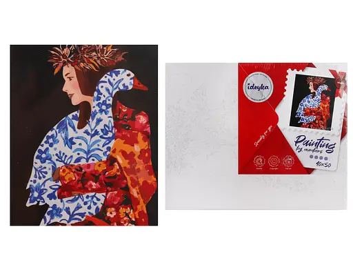 Набір для розпису по номерах Під синім крилом, 40x50 см