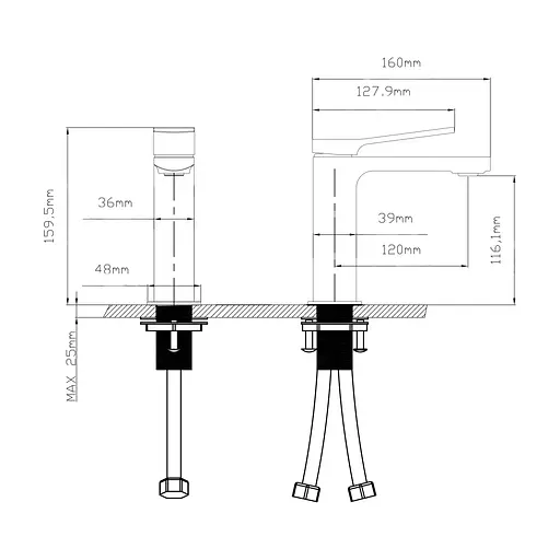 Смеситель для умывальника Qtap Slavonice QTSLA270GMB45924 Gunmetal Black PVD Шлифованный черный хром - фото 2