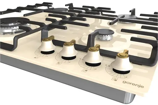 Варильна поверхня Gorenje газова, 60см, чавун, бежевий - фото 5