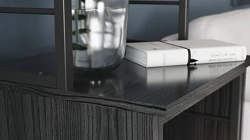 Стіл-тумба трансформер Смарт 3/1 з етажеркою Ferrum-decor 1430x1450x500 Чорний метал ДСП Сосна Кембра 16 мм (FRD-105111) - фото 2