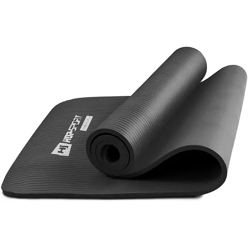 Мат для фитнеса и йоги Hop-Sport HS-N010GM 1см черный - фото 6