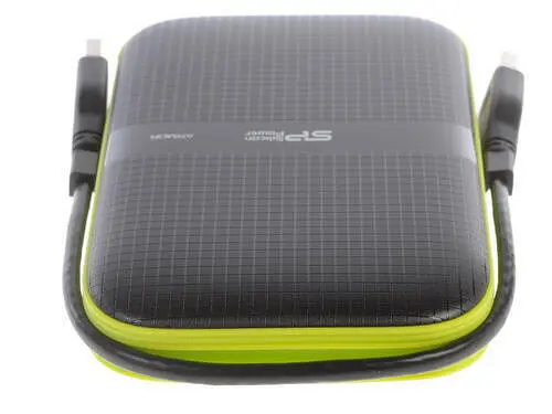 Внешний жесткий диск Silicon Power Armor A60 1 TB (SP010TBPHDA60S3K) черно-зеленый - фото 3