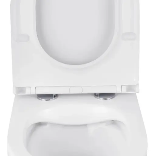 Унитаз подвесной безободковый Kroner Harz WHI493736 RIMLESS с сиденьем Slim Duroplast / Soft-close / Quick relase (KH493736WHIR) (CV029609) - фото 4