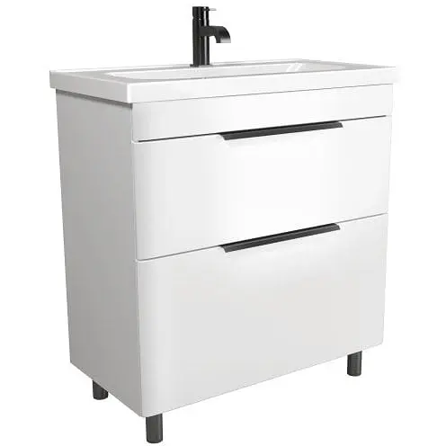 Тумба Мойдодир Iris 80 з умивальником Fenova 80 Білий - фото 1