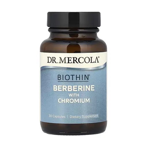 Берберин з хромом, для покращення метаболізму Dr. Mercola Biothin Berberine with Chromium 30 капсул - фото 1