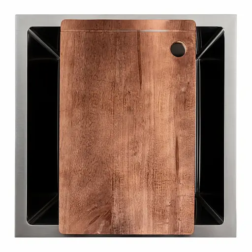 Кухонная мойка нержавейка СМ 44x44 Platinum Handmade (монтаж под столешницу), Нержавеющая сталь - фото 7