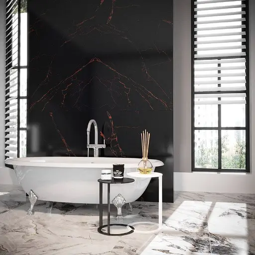 Ванна окремостояча глянцева Amdcon Olmpa 180x90 біла з литого каменю срібні ніжки OLMPA_180_nzhk-s_HL Білий - фото 4