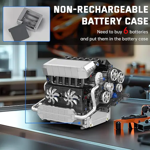 Конструктор двигун Mould King BMW  S55 Inline-6 Engine моторизований дитячий мотор 744 деталей - фото 8