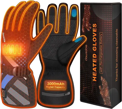 Перчатки с подогревом для мужчин и женщин, 3000 мАч долгозаменяемые водонепроницаемые мотоциклетные перчатки с подогревом