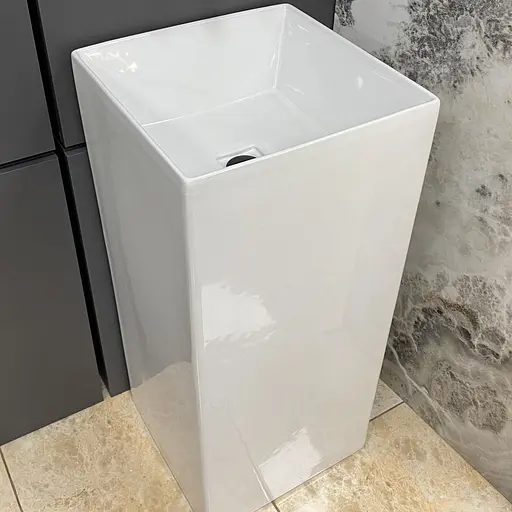 Умивальник підлоговий VBI Ellera white VBI-019025, Білий - фото 4