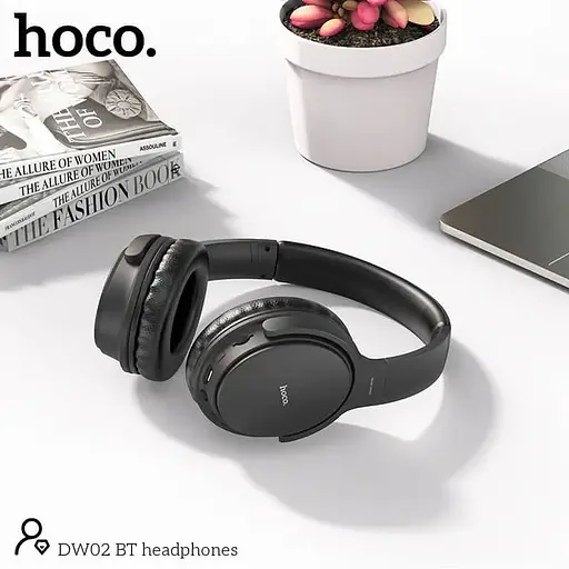 Наушники беспроводные Hoco DW02 headphones складывающиеся черные - фото 4