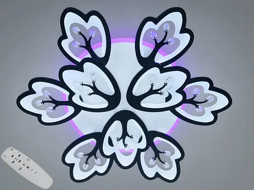 Люстра LED Diasha Petal чорна 185 Вт 9 плафонів - фото 1