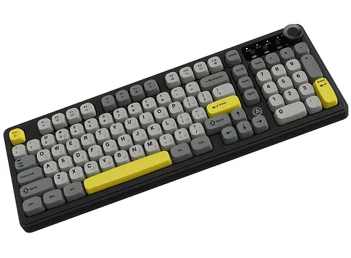 Клавіатура ігрова бездротова Ajazz AF-BGY-98 Plus Black-Gray-Yellow 2.4G/Bluetooth/USB - фото 3