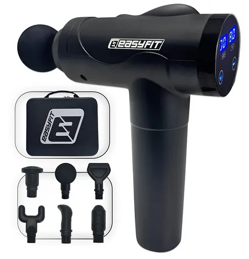 Перкуссионный массажер для спины EasyFit Vibe 6 насадок, 30 режимов (EF-2072) - фото 1