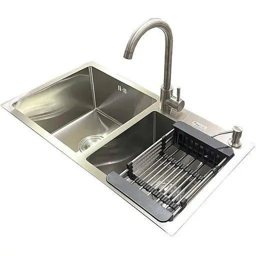 Комплект мийка + змішувач Romzha Arta U-700SDN (A) - фото 1