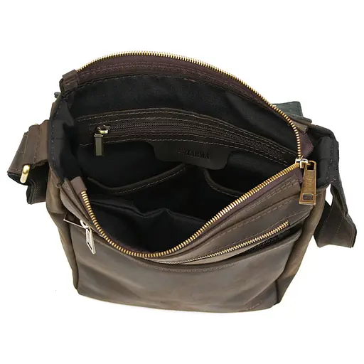 Чоловіча сумка А4 через плече із натуральної шкіри TARWA 33х26х8 см sum0028171 - фото 2