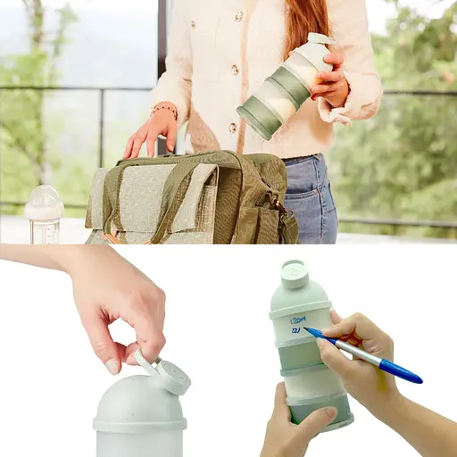 Набір контейнерів Babymoov Babydose Mineral Green 60 мл х 4 шт. (A004214) - фото 6