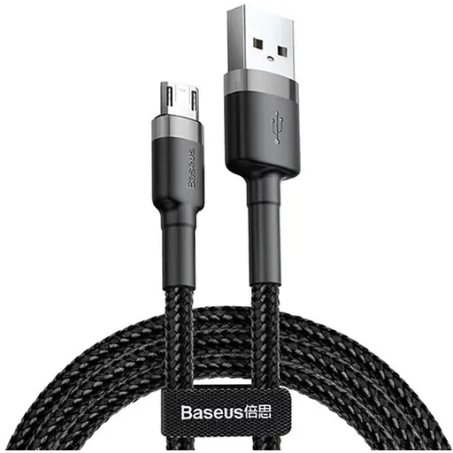 Кабель Baseus Cafule Micro USB 2.4A (1m) (gray/black)