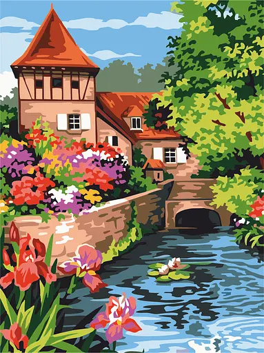 Полотно на картоне с контуром Rosa Start Пейзаж №35 30х40 хлопок акрил - фото 2