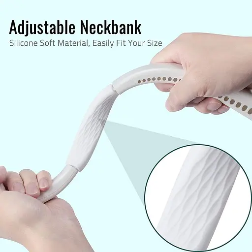 Портативный шейный вентилятор Type-C USB перезаряжается - фото 3