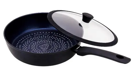 Сковорода глубокая Edenberg EB-3491 с крышкой с алмазным напылением и индукционным дном 2.4 л 24 см - фото 3