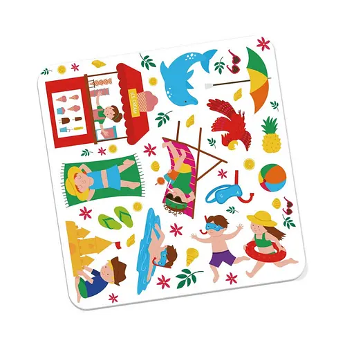 Набір для творчості "Пляж" Vladi Toys VT4206-51, 13 наліпок на планшетці - фото 4