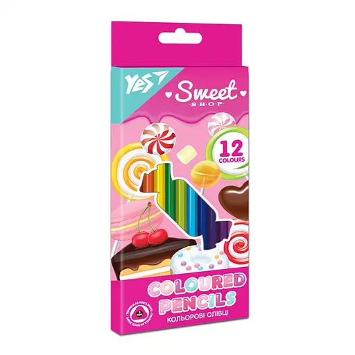 Карандаши цветные Yes Sweet Cream, 12 цветов