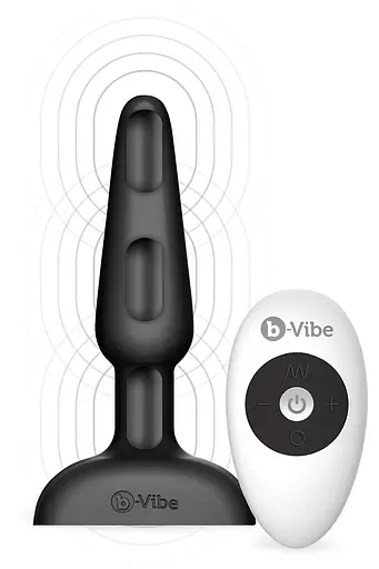 Анальна пробка B-Vibe Trio Plug 13.5 см (чорний) - фото 3