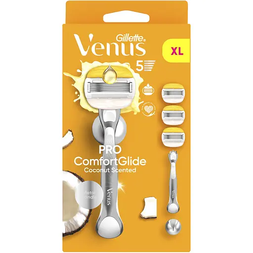 Станок для гоління жіночий Venus Pro ComfortGlide Coconut з 3 змінними картриджами  - фото 1