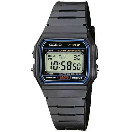 Кварцевые мужские наручные часы Casio оригинал Япония Collection F-91W-1YER