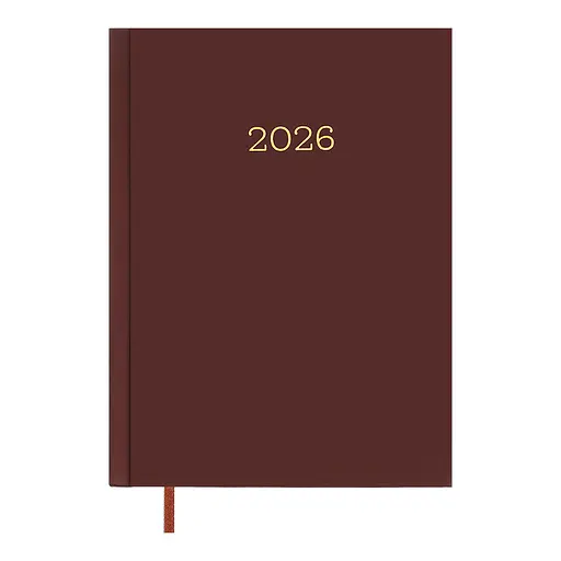 Ежедневник датированный Buromax Monochrome 2026 A5 бордовый (BM.2160-13)