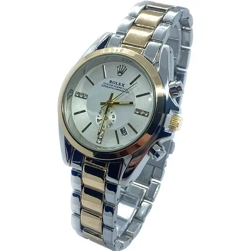 Наручний годинник жіночий No Brand Rolex Золотисто-срібний (IBW900SYO)