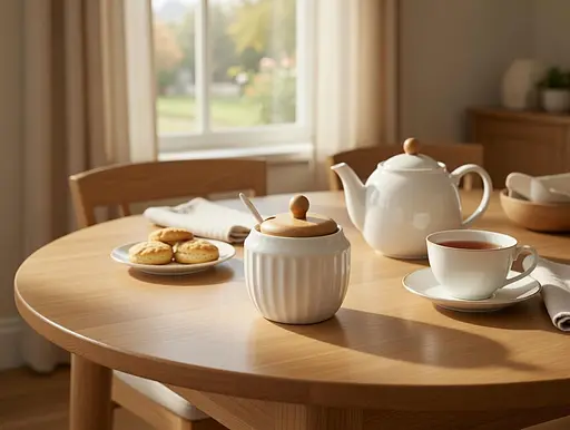 Цукорниця порцелянова з ложкою та дерев'яною кришкою Grazie 340 мл (PJ02889-1) - фото 3