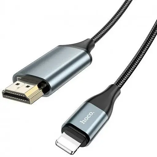 Адаптер Hoco UA15 High-definition on-screen cable for iP to HDTV Темно-серый