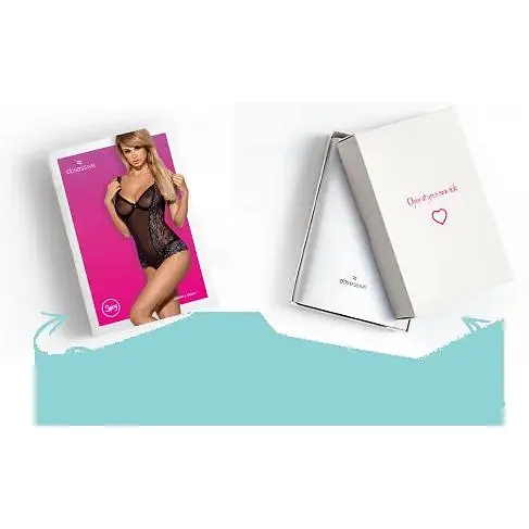 Сетчатое боди на косточках Obsessive Amanta teddy S/M - фото 8