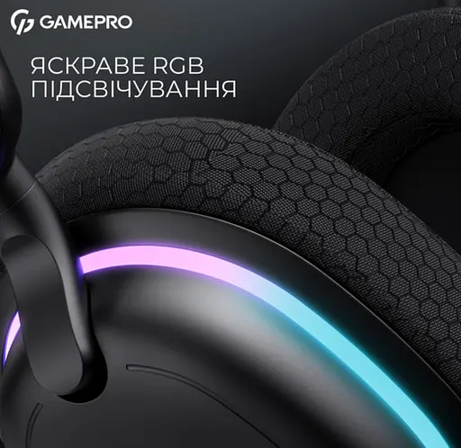 Ігрові бездротові навушники GamePro HSW-250 7.1 Bragi Asgard RGB Tri-Mod Black - фото 15