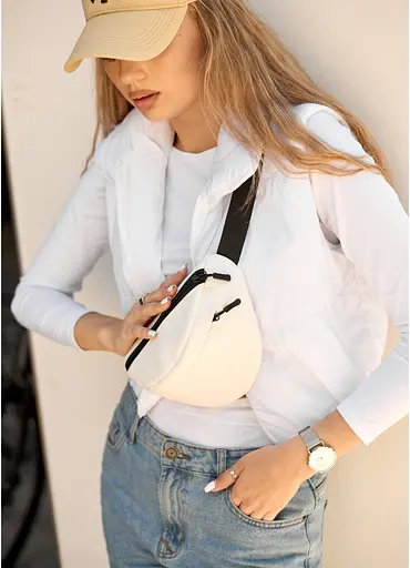 Сумка на пояс бананка Sambag Marina MSG белая 24 х 15 х 8 см (85151008) - фото 2