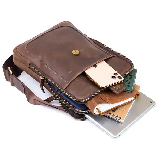 Сумка кожаная мужская SHVIGEL  20х26,5х4,5 см sum0012316 - фото 5