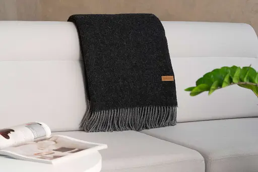 Плед Ardesto Leonardo Doubleface 140x200 см 100% шерсть черно-серый (ART0403LD) - фото 8